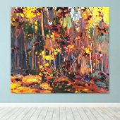 Maple Saplings, beroemd schilderij van Tom Thomson Canvas Afdruk (Insitu (Houten vloer))
