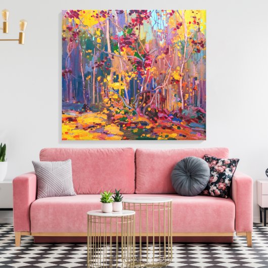 Maple Saplings Oklings | Tom Thomson | Canvas Afdruk (Insitu (Woonkamer))