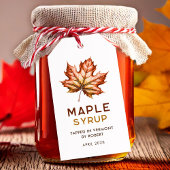 Maple siroop zelfgemaakt recept met bladeren cadeaulabel