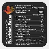 Maple stroop bewerkbare voedingsfeiten zwart label (Voorkant)