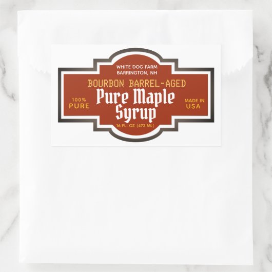 Maple stroop vat verouderd oude stijl label (Tas)