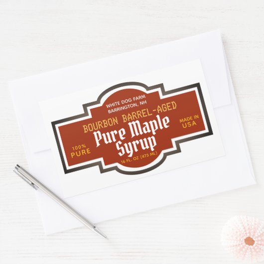 Maple stroop vat verouderd oude stijl label (Envelop)