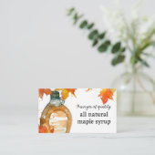 Maple stroop voor verkoopkwaliteit Alle natuurlijk Visitekaartje (Staand voorkant)