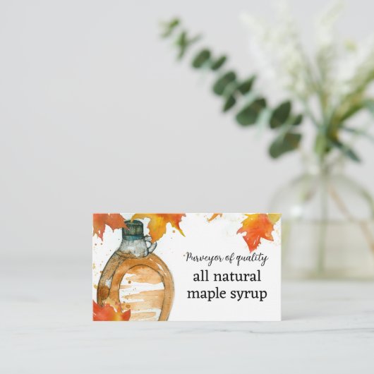 Maple stroop voor verkoopkwaliteit Alle natuurlijk Visitekaartje (Staand voorkant)