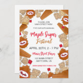 Maple Sugar Festival Syrup Snoep Maine Canada Kaart (Voorkant / Achterkant)