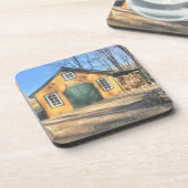 Maple Sugar House in Parmelee Boerderij Bier Onderzetter (Linkerzijde)