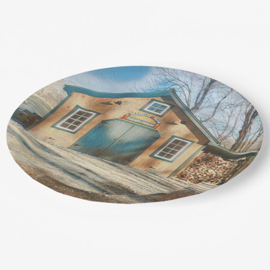 Maple Sugar House Papieren Bordje (Gekanteld)