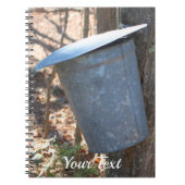 Maple Sugar Sap Bucket on Tree Natuur Notitieboek (Voorkant)