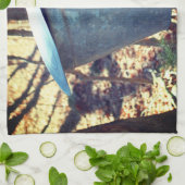 Maple Sugar Sap Bucket on Tree Theedoek (Gevouwen)