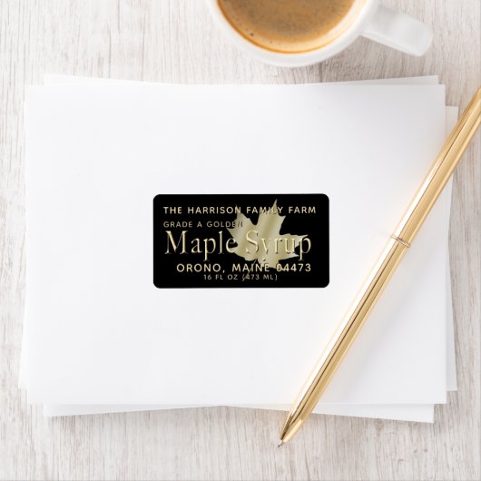 Maple Syrup-adreslabel Etiket (Insitu)