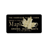 Maple Syrup-adreslabel Etiket (Voorkant)
