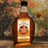 Maple Syrup Autumn Leaf Business Jar Aangepast Etiket