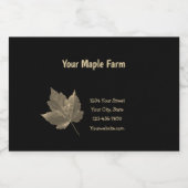 Maple Syrup Boerderij Beige Black Country Rustic Likeurfles Etiket (Enkel label)