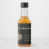 Maple Syrup Boerderij Beige Black Country Rustic Likeurfles Etiket (Voorkant)