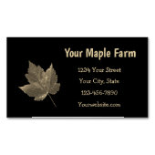 Maple Syrup Boerderij Beige Black Country Rustic Magnetisch Visitekaartje (Voorkant)