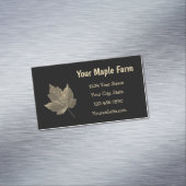 Maple Syrup Boerderij Beige Black Country Rustic Magnetisch Visitekaartje (Voorbeeld)