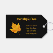 Maple Syrup Boerderij Gold Yellow Black Land Rusti Cadeaulabel (Voorkant (Horizontaal))