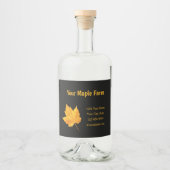 Maple Syrup Boerderij Gold Yellow Black Land Rusti Likeurfles Etiket (Voorkant)