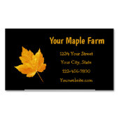 Maple Syrup Boerderij Gold Yellow Black Land Rusti Magnetisch Visitekaartje (Voorkant)