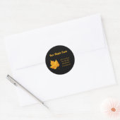 Maple Syrup Boerderij Gold Yellow Black Land Rusti Ronde Sticker (Envelop)