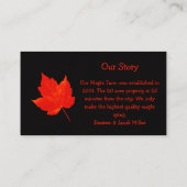 Maple Syrup Boerderij Red Black Land Rustic Visitekaartje (Achterkant)