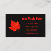 Maple Syrup Boerderij Red Black Land Rustic Visitekaartje (Voorkant)