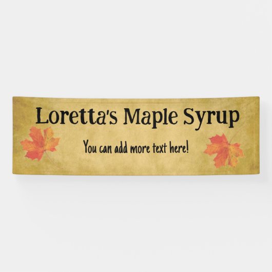 Maple Syrup Business 2,5 x 8' aangepaste banner (Horizontaal)