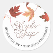 Maple Syrup Classic Round Sticker (Voorkant)