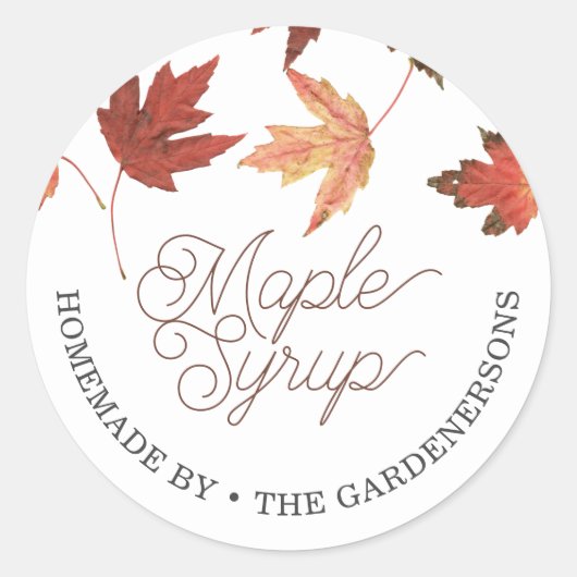 Maple Syrup Classic Round Sticker (Voorkant)