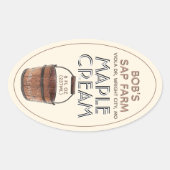 Maple Syrup Creme Snoep Sugar Label met Bucket (Voorkant)