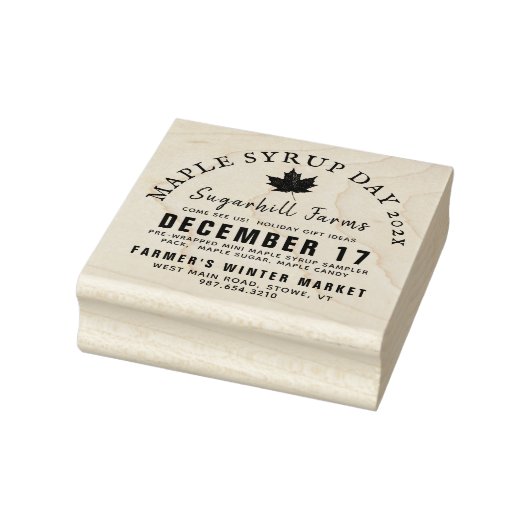 Maple Syrup Day Promotie Event Gift Label Stempel (Stempel)