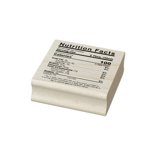 Maple Syrup Editable Nutrition Facts Stamp 2020-21 Rubberstempel (Stempel)