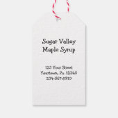 Maple Syrup Gift Label Cadeaulabel (Achterkant)