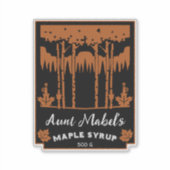 Maple Syrup Home Bewerkbaar gemaakt Sticker (Voorkant)