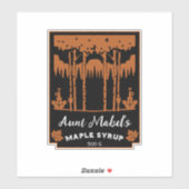 Maple Syrup Home Bewerkbaar gemaakt Sticker (Vel)