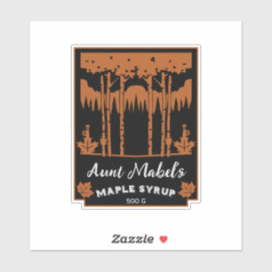 Maple Syrup Home Bewerkbaar gemaakt Sticker