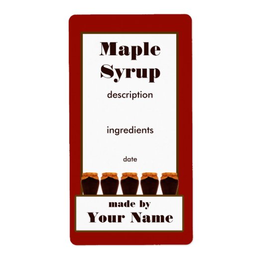 Maple Syrup Jar Label 2 (Voorkant)