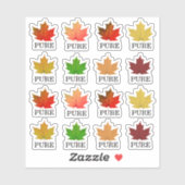Maple Syrup Jug Toppers Maple Leaf PURE Sticker (Vel)