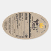 Maple Syrup Kraft Voeding Feiten Ovaal Blad Label (Voorkant)