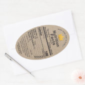 Maple Syrup Kraft Voeding Feiten Ovaal Blad Label (Envelop)