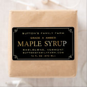 Maple Syrup Label Black en Gold Border (Insitu)