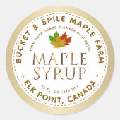 Maple Syrup Label Kleurrijke mantel laat gouden te (Voorkant)