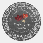 Maple Syrup | Land Rustige Klassieke Sticker (Voorkant)