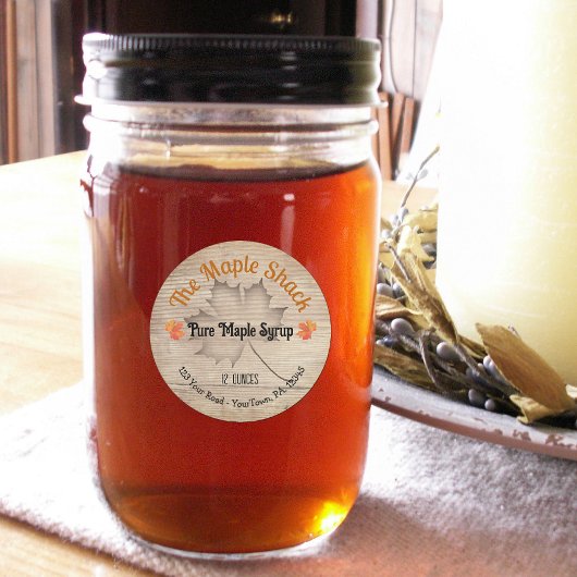 Maple Syrup Maple Leaf Product Business Sticker