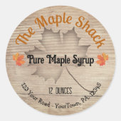 Maple Syrup Maple Leaf Product Business Sticker (Voorkant)