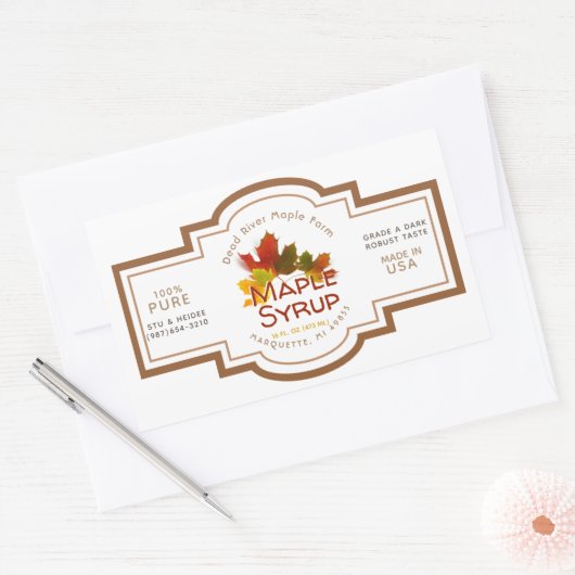 Maple Syrup Maple Leaf Trio Old Style Label (Envelop)