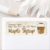 Maple Syrup met Sap Bucket plastic etiket (Insitu)