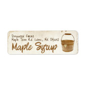 Maple Syrup met Sap Bucket plastic etiket (Voorkant)