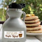 Maple Syrup met Sap Bucket plastic etiket
