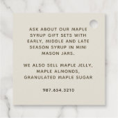 Maple Syrup Metallic Gold Label fancy grens (Achterkant)